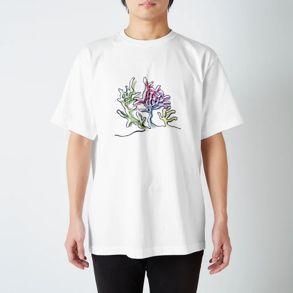 凩 灯の珊瑚(水彩) Regular Fit T-Shirt