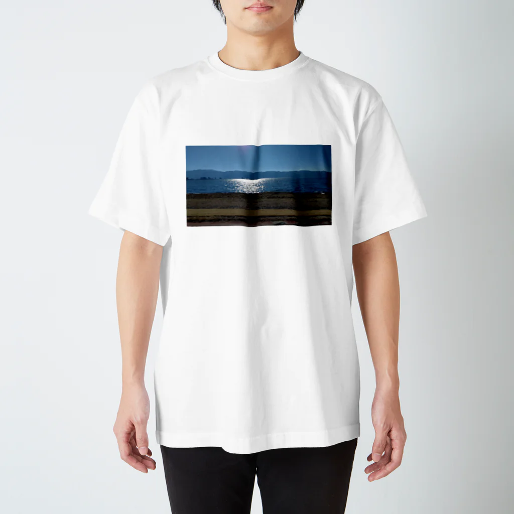 ももたんの日光に反射する諏訪湖 Regular Fit T-Shirt