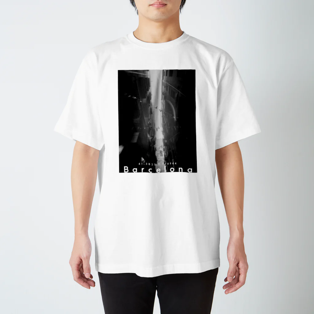 Joiのバロセロナの路地T　シロクロ Regular Fit T-Shirt