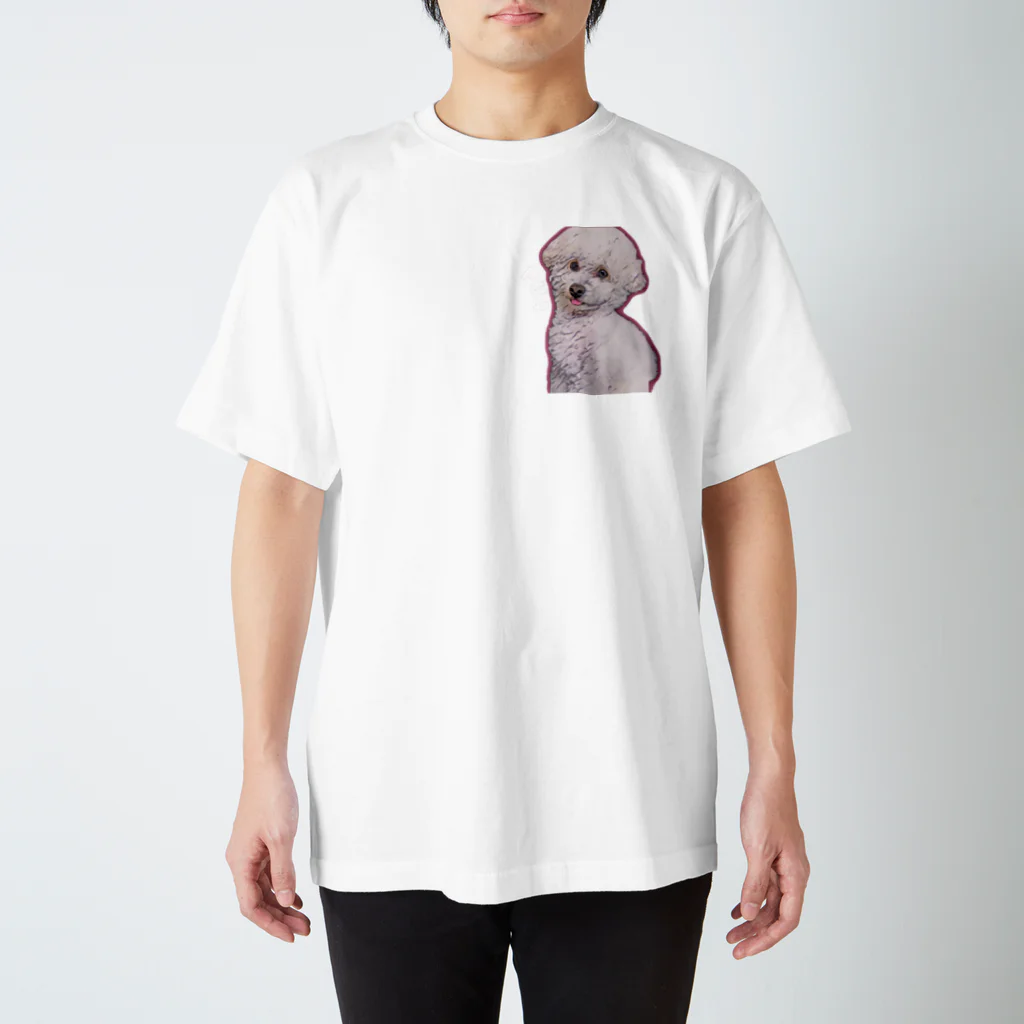 yocchi💎【日本人初】ヌードヨガアーティストのヨガドッグ　PUA  トイプードル 티셔츠