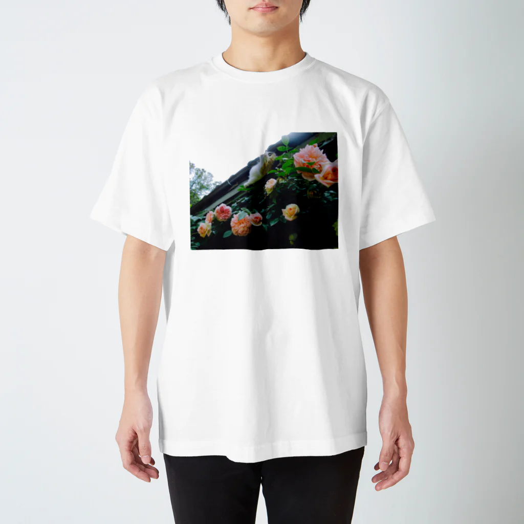 ひょうたん翠のモモちゃんと薔薇。 Regular Fit T-Shirt