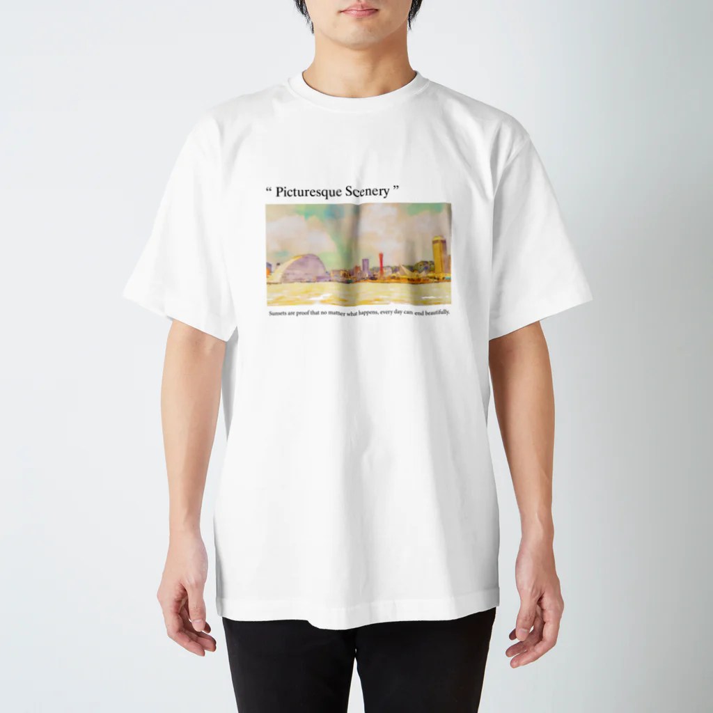 Inapple.の神戸の夕焼け スタンダードTシャツ