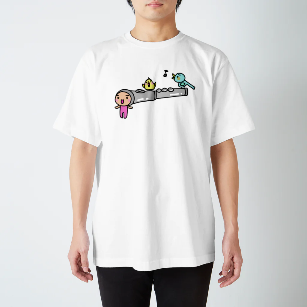 オダミヨのフルートさんとピッピず スタンダードTシャツ