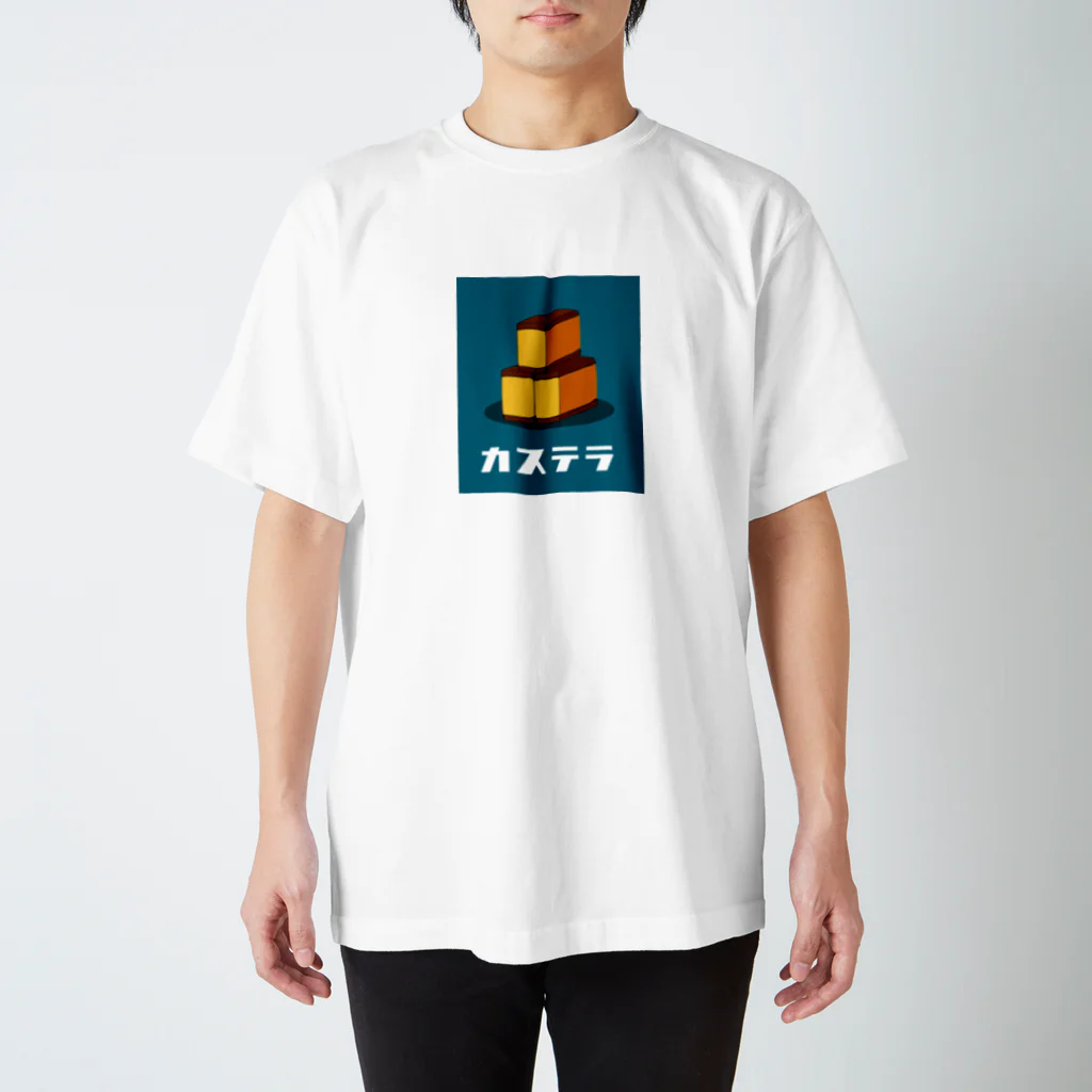 燃えるバードチキンのカステラＴシャツ（青） スタンダードTシャツ