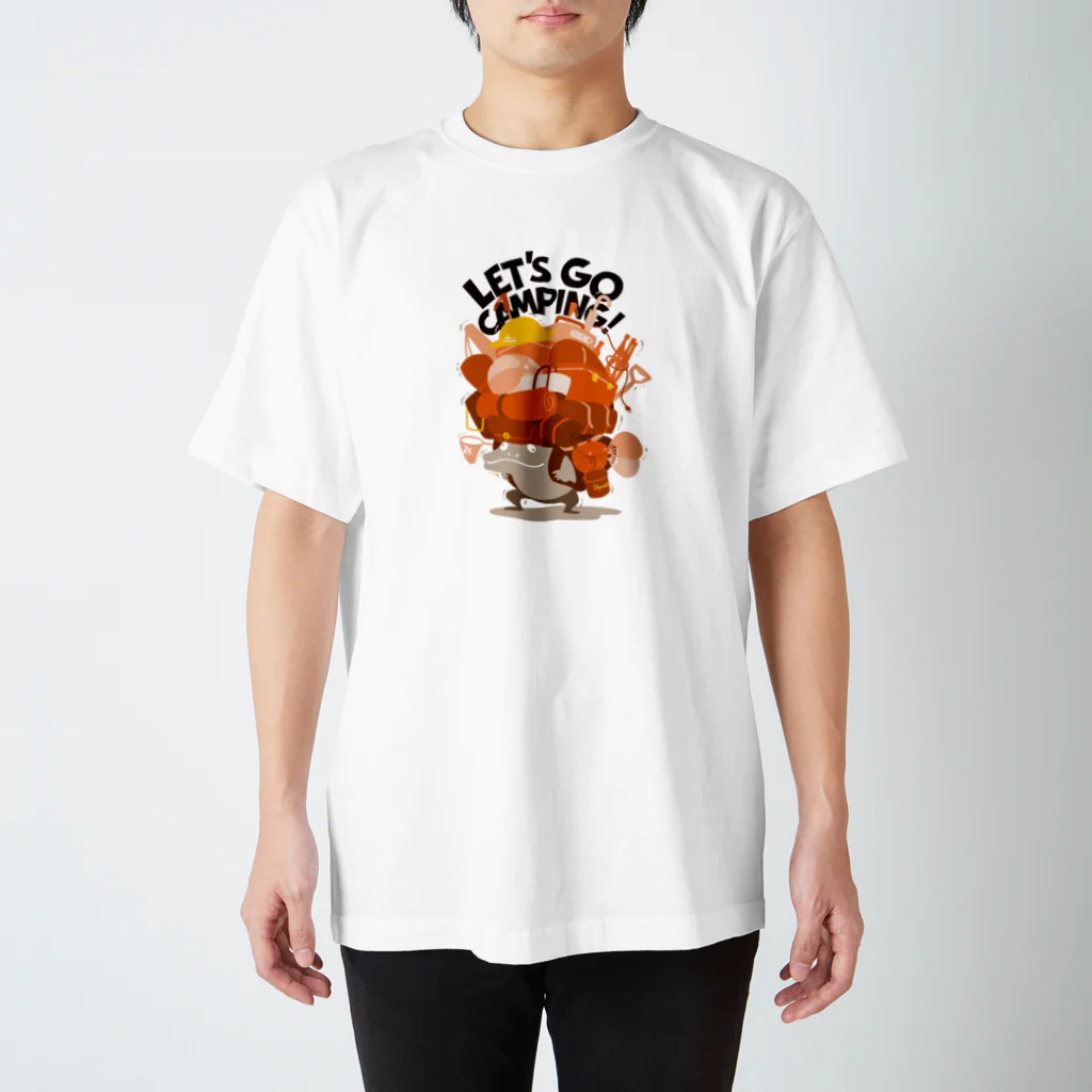 johnmacnのキャンプ行こう！ Orange スタンダードTシャツ