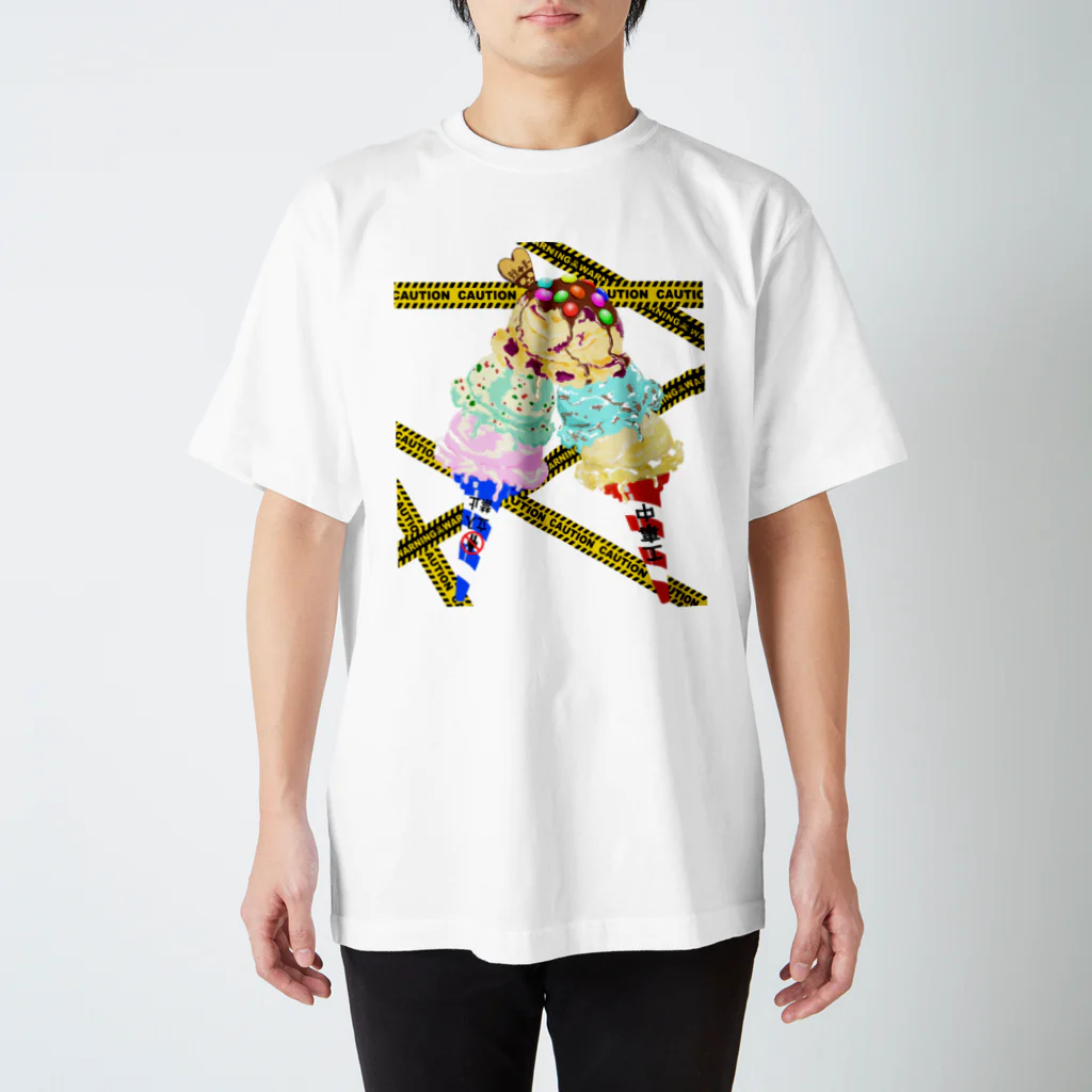 aya6timesの三角コーンアイス スタンダードTシャツ