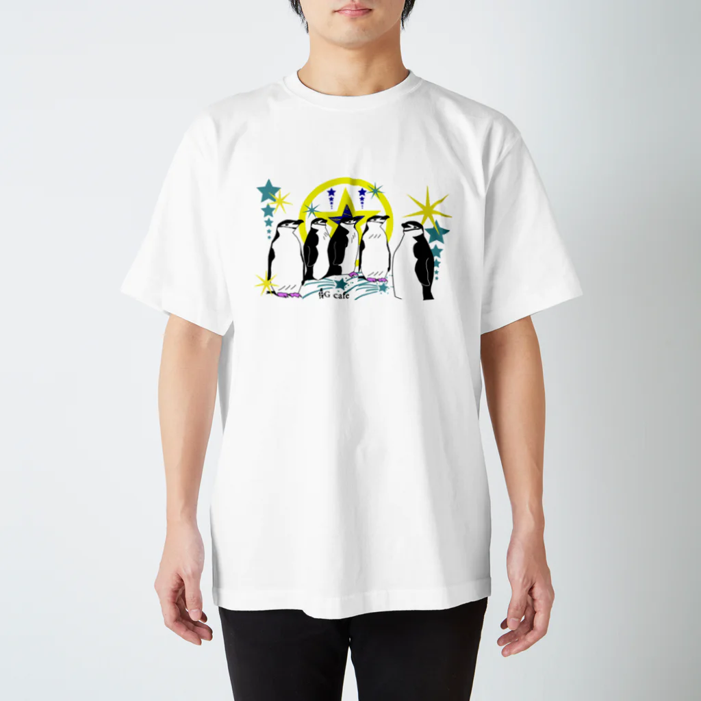 PGcafe-ペンギンカフェ-のヒゲペンギンたち Regular Fit T-Shirt
