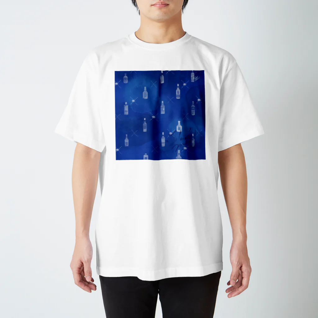 le chat bleuのシンプルめにウイスキー スタンダードTシャツ