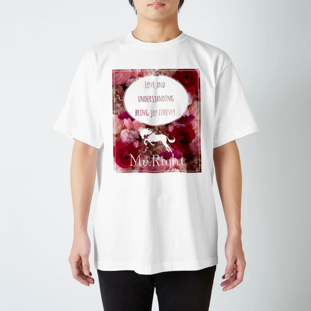 Mr.Rightの花柄ファッション「ラナンキュラスの愛情」 Regular Fit T-Shirt