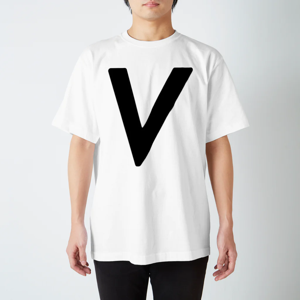 BetterDesignStoreのV ： イニシャルTシャツ スタンダードTシャツ