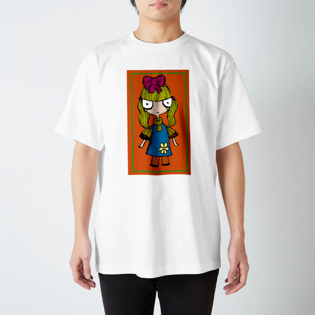 コナテオニのかわいい女の子オレンジ スタンダードTシャツ