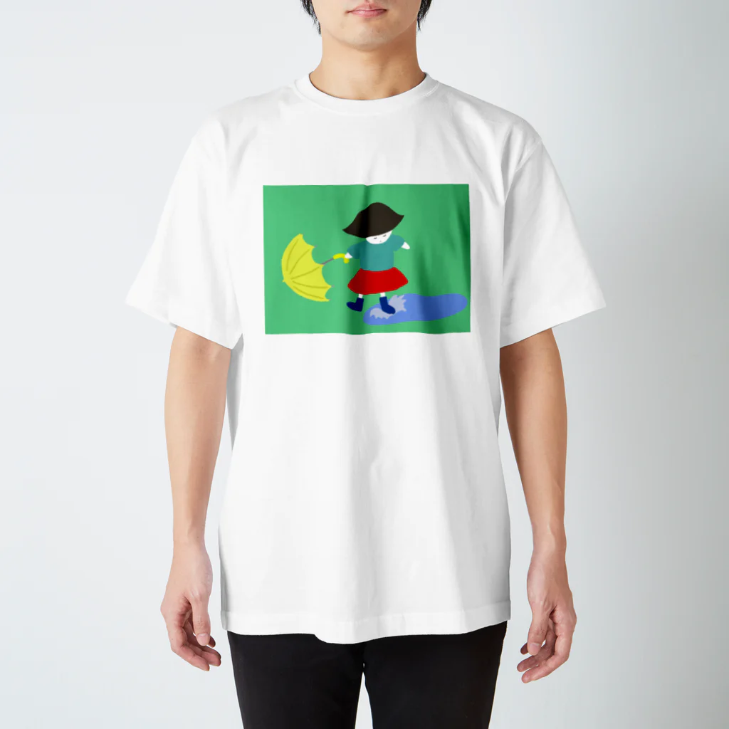 mikitoartの水で遊ぶ女の子 スタンダードTシャツ