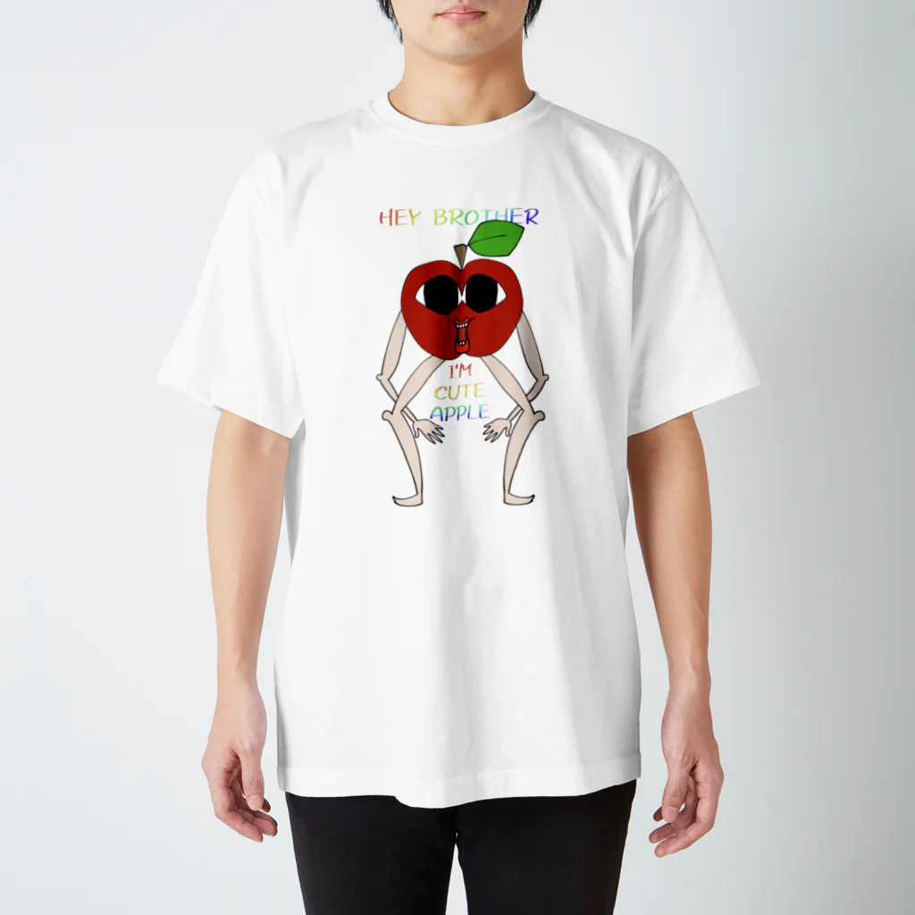 moliyaのアップリンゴTシャツ 虹色文字 スタンダードTシャツ