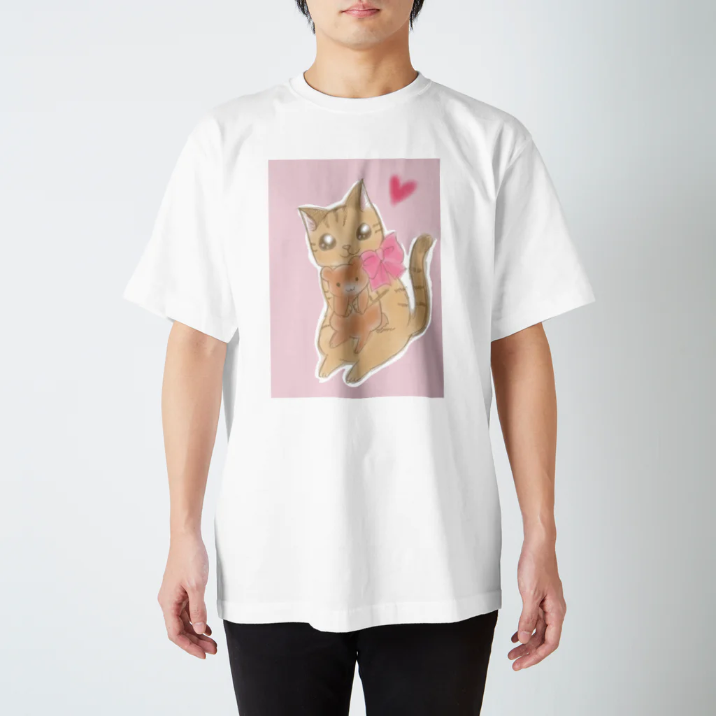 もみかのくま抱っこにゃんこ Regular Fit T-Shirt