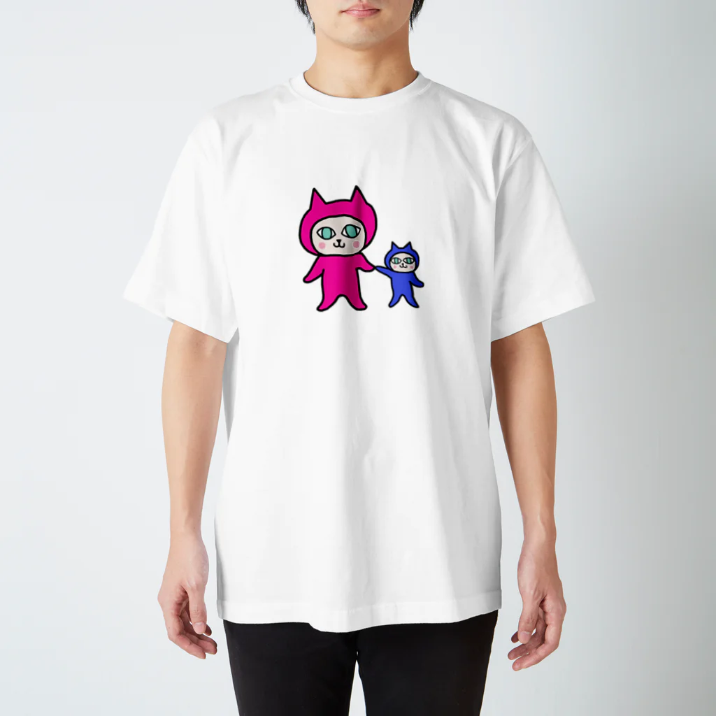 ひよこのおみせの宇宙ねこ ミルン＆ケルン Regular Fit T-Shirt