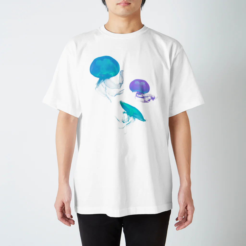 IENITY　/　MOON SIDEのJelly Fish #Blue Regular Fit T-Shirt