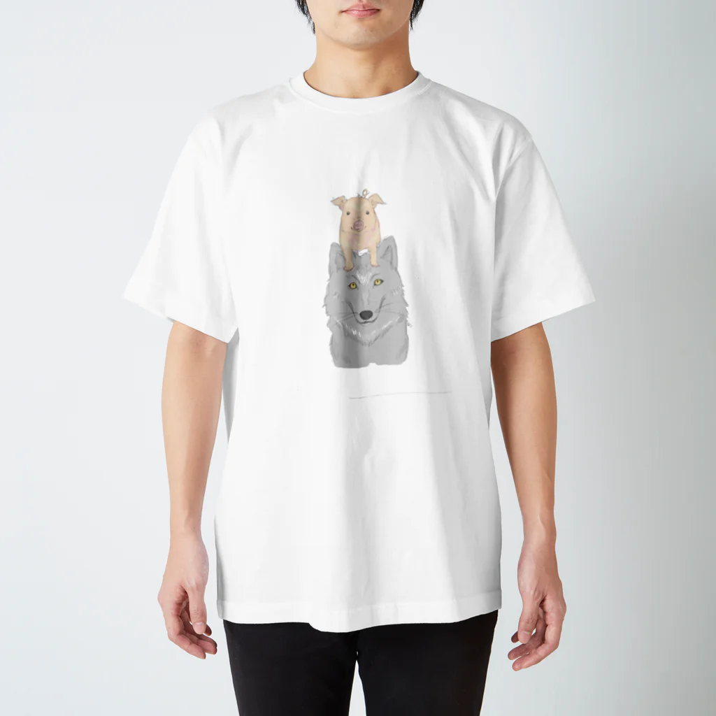 pastureの狼と豚 Regular Fit T-Shirt