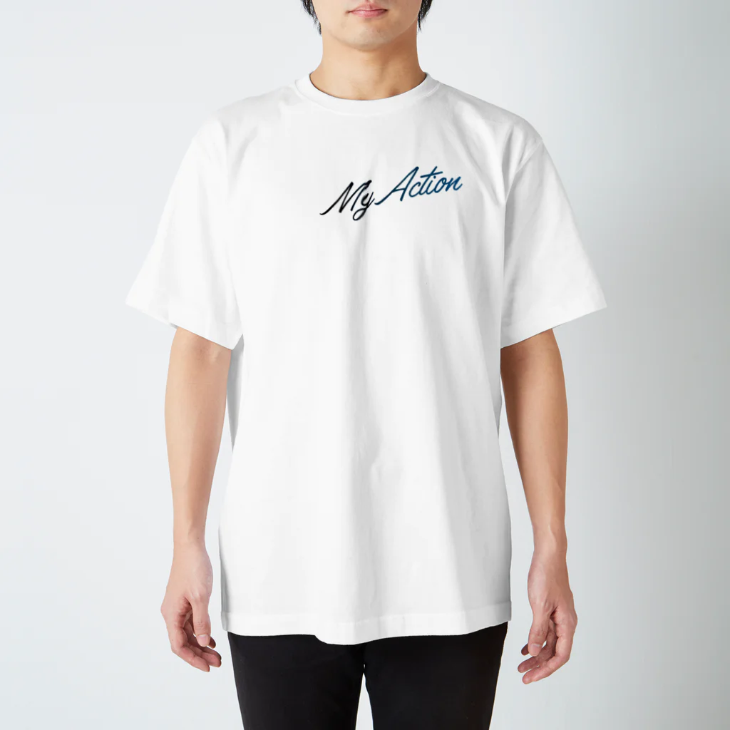 My ActionのMy Action Goods Black & Blue スタンダードTシャツ