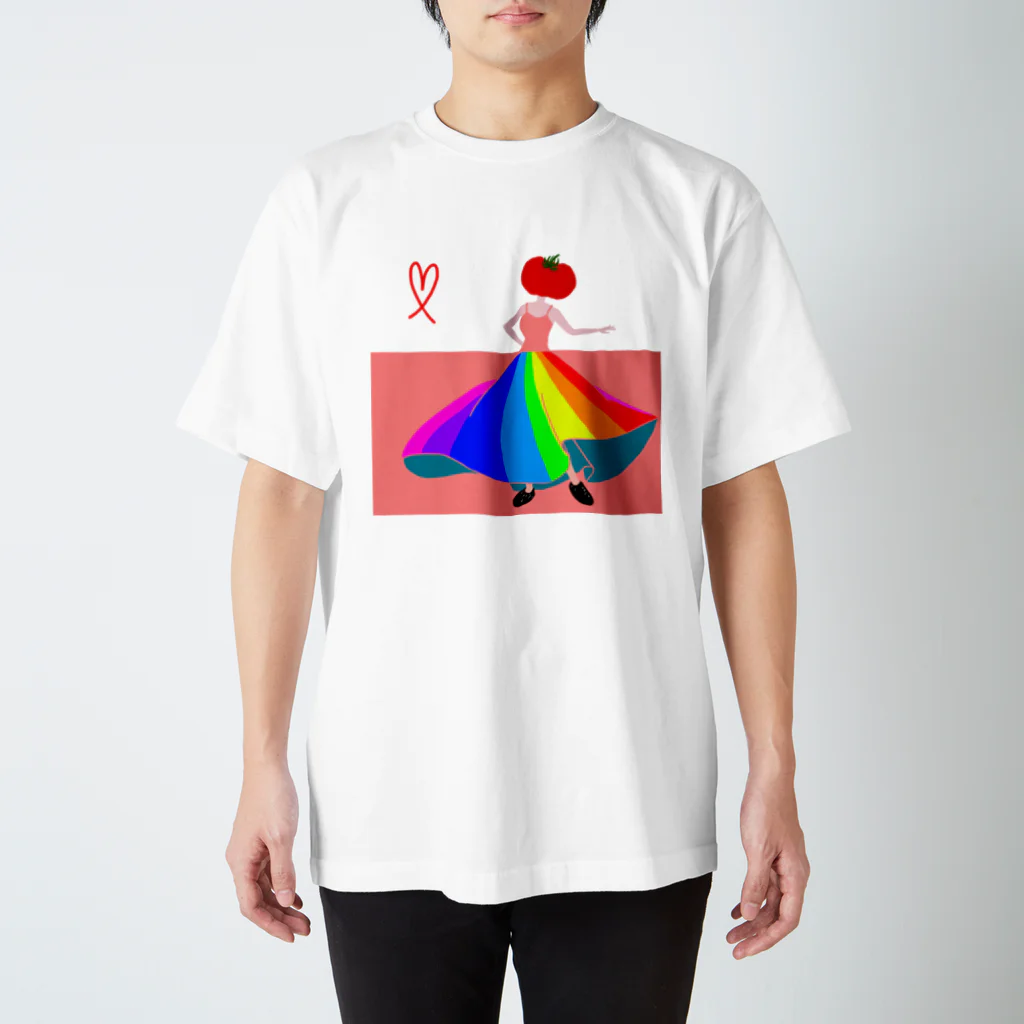 ikuraraの虹　ドレス　トマト Regular Fit T-Shirt