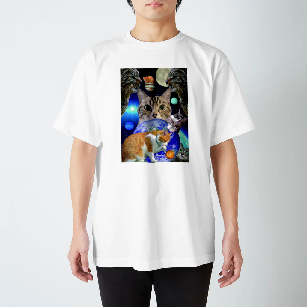 マハルキタの猫は宇宙 Regular Fit T-Shirt