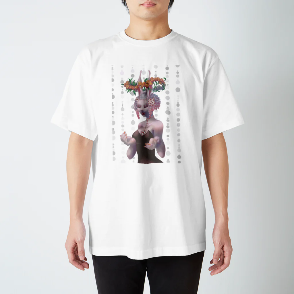 dim_shopのうさ耳の女性 スタンダードTシャツ