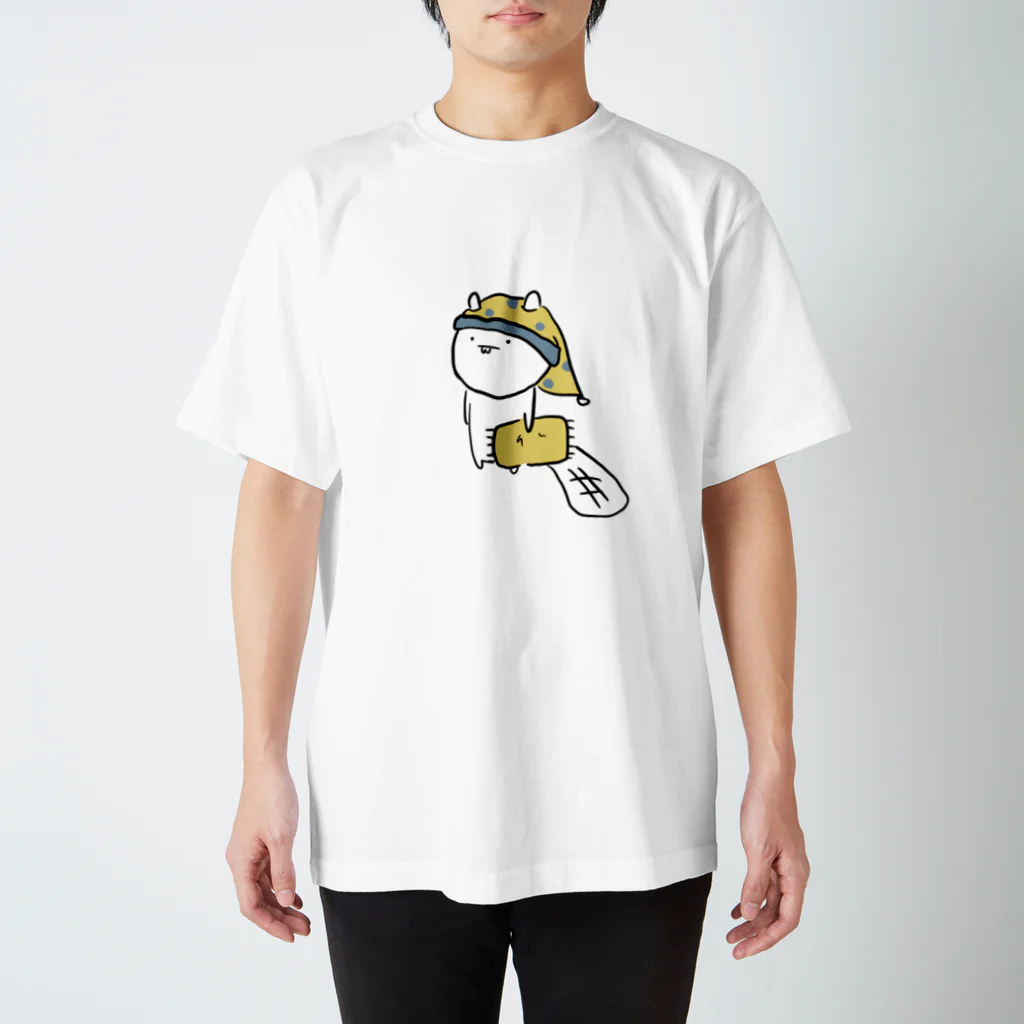 BEAVER  KUNのBEAVER  KUN (ビーバーくん) おねむビーバー スタンダードTシャツ