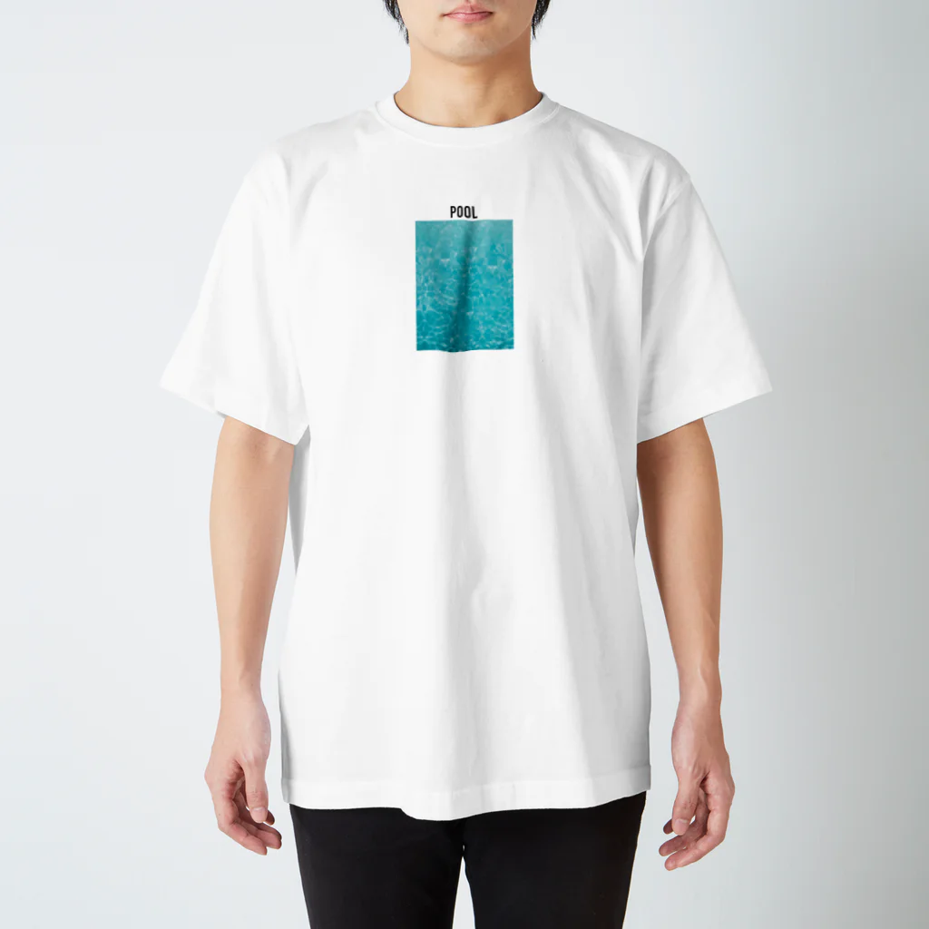 anodezaのPOOLロゴ&フォト Regular Fit T-Shirt