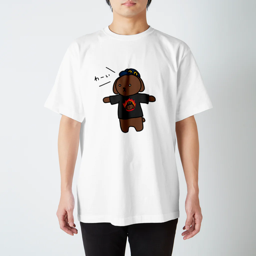 めるの再帰polidog（黒背景） Regular Fit T-Shirt