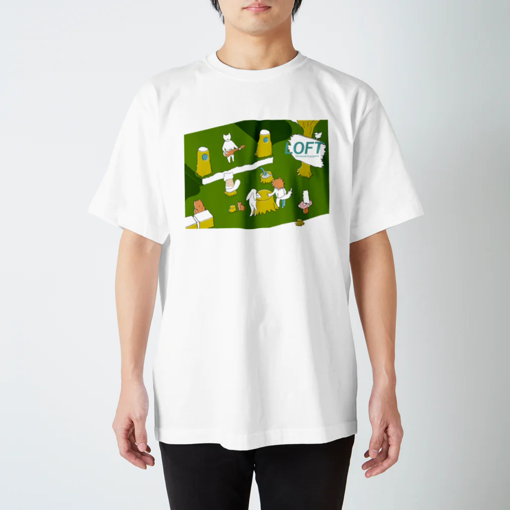 shimokitazawaloftの下北沢LOFT 森T グリーン スタンダードTシャツ