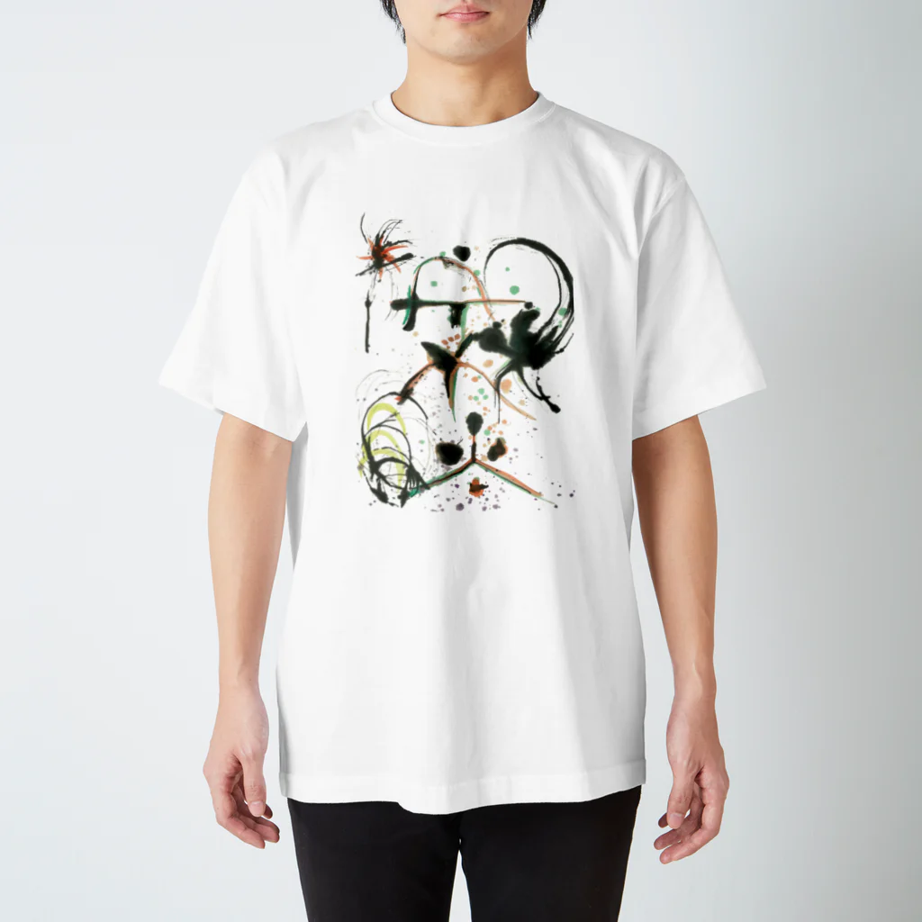 WAMI ARTの満ちる(ヲシテ文字) スタンダードTシャツ