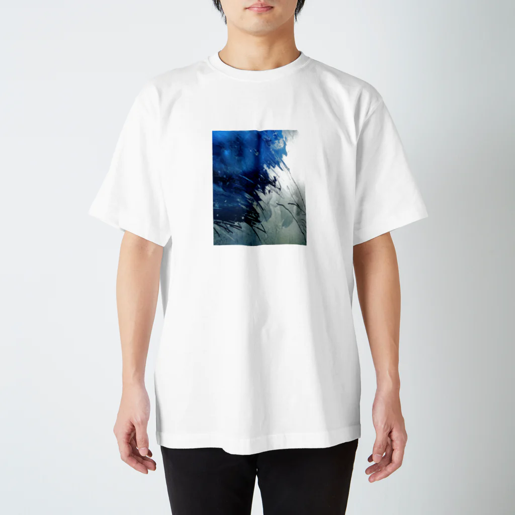 AMINOR (エーマイナー)のWall Paint Blue Regular Fit T-Shirt