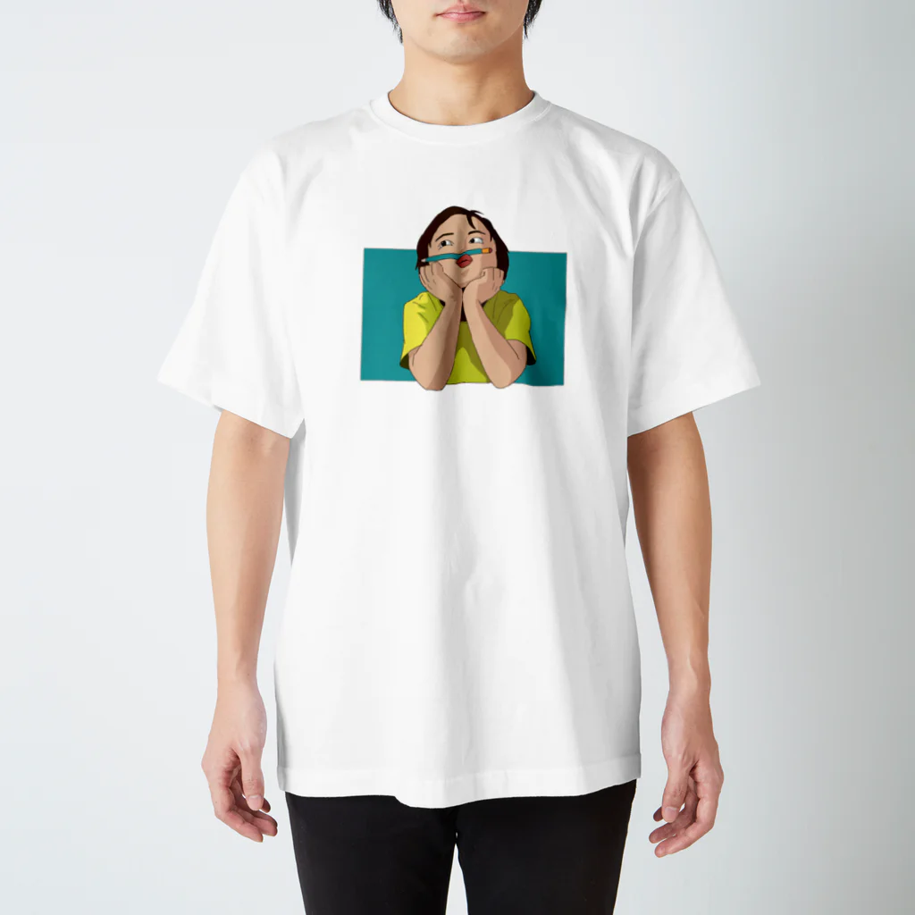 N’cdnalkのThinking Boy スタンダードTシャツ