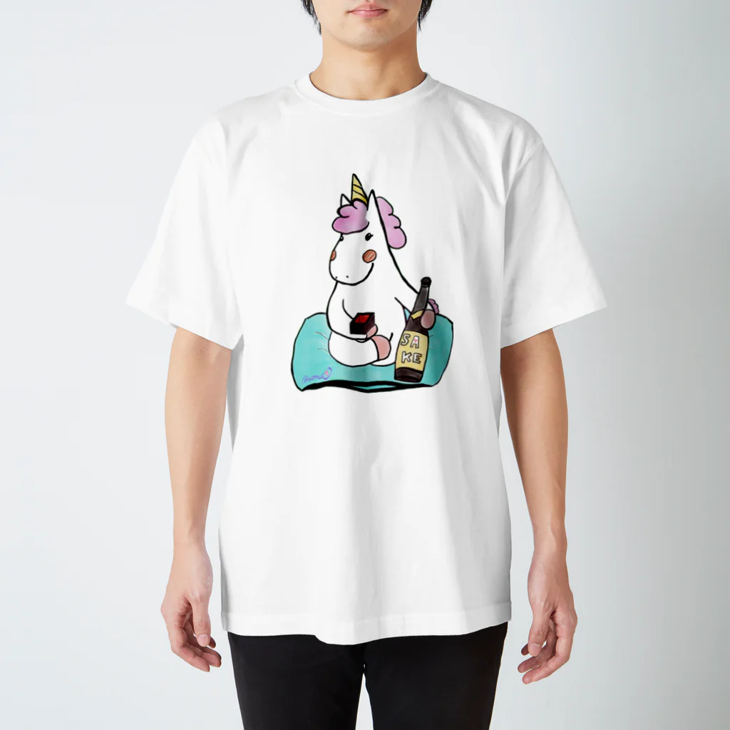 天使のやすらぎのほろ酔いこんこん スタンダードTシャツ