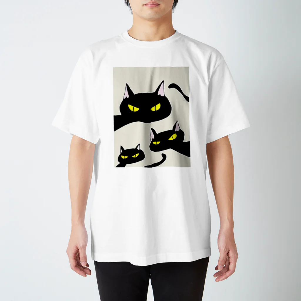 99ZADKIELの目つき悪い黒猫T Regular Fit T-Shirt