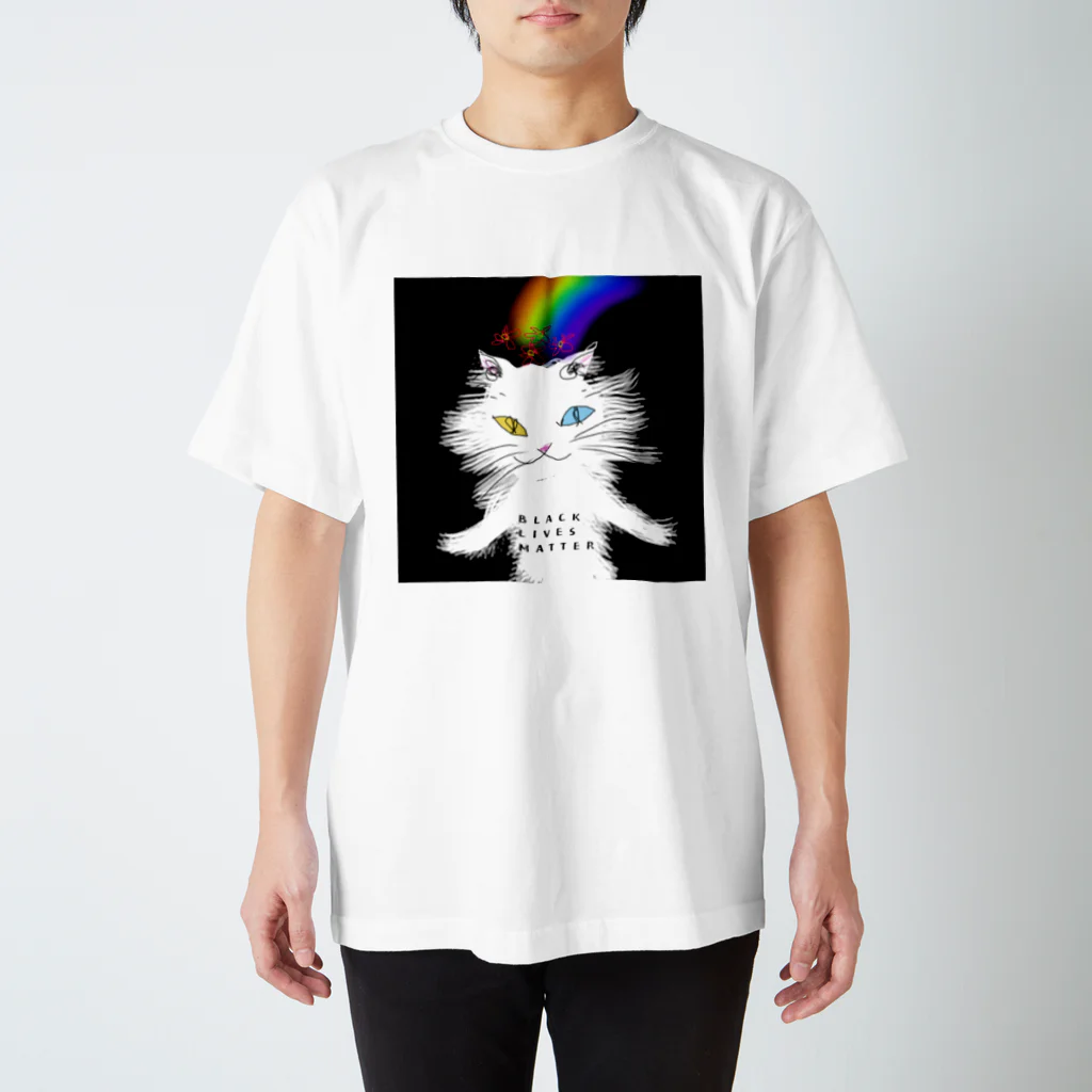 鸚哥ノ館のBLMにゃんこ Regular Fit T-Shirt