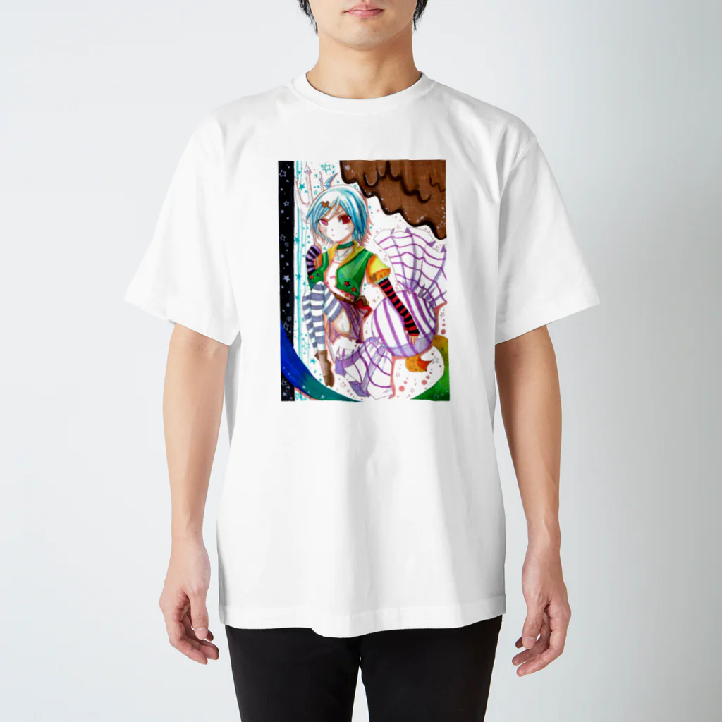 ぺちゃの ○。銀狐堂。○ の飴玉娘 スタンダードTシャツ