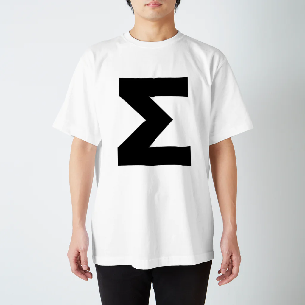 風天工房のΣシグマ・ギリシャ文字（黒） Regular Fit T-Shirt