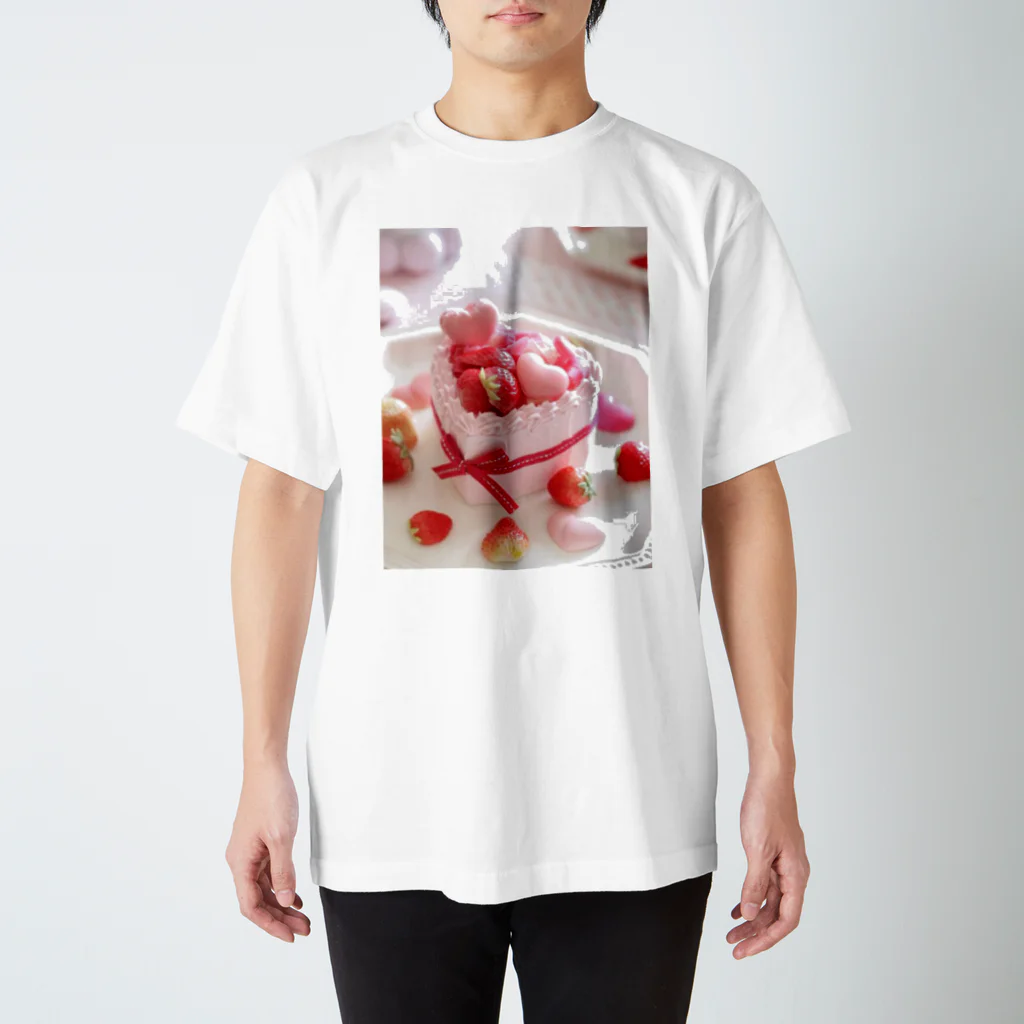 Originalの恋する💗形Cake スタンダードTシャツ