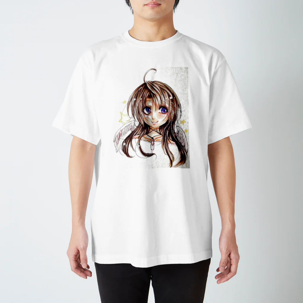 ぺちゃの ○。銀狐堂。○ の天使 スタンダードTシャツ