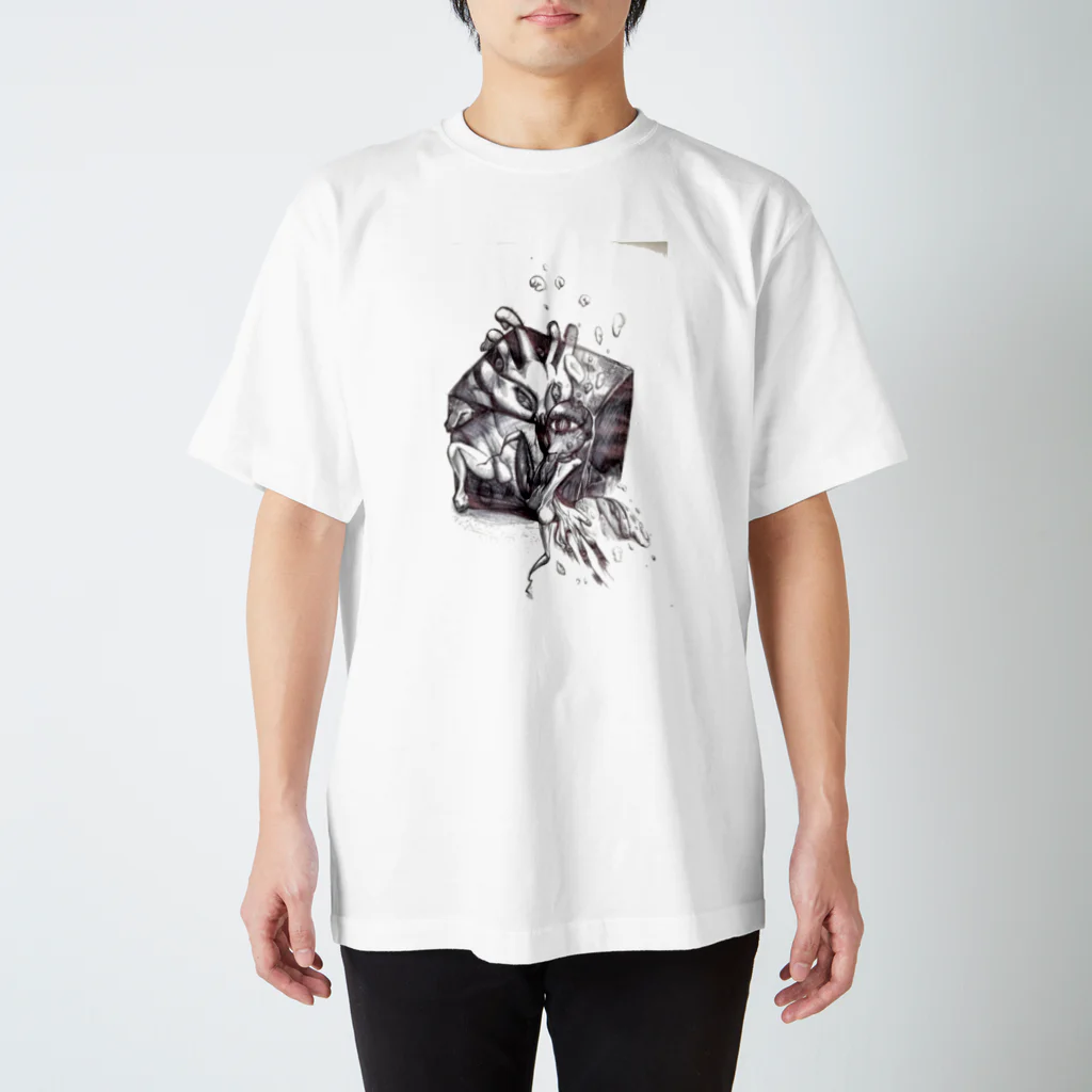 ぺちゃの ○。銀狐堂。○ の箱 Regular Fit T-Shirt