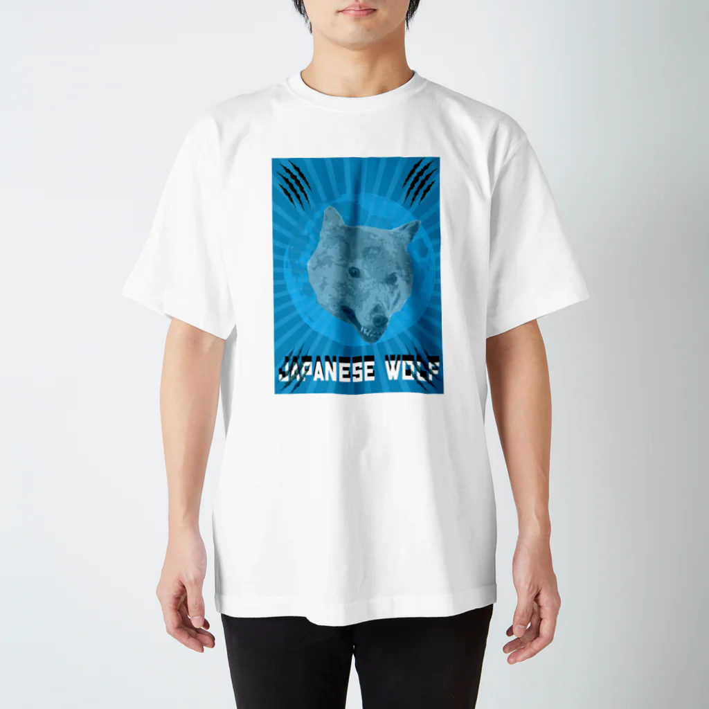 Danke Shoot Coffeeの🐺Japanese Wolf 🐺 Regular Fit T-Shirt