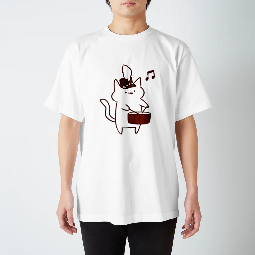 るるてあのマーチングスネアねこさん スタンダードTシャツ