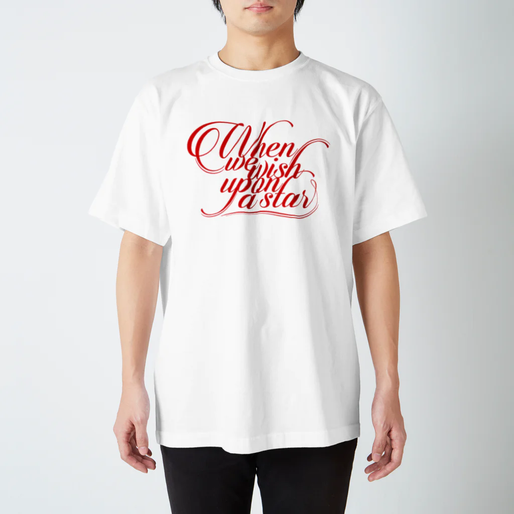 7knotの赤いwhen we wish upon a star　 スタンダードTシャツ