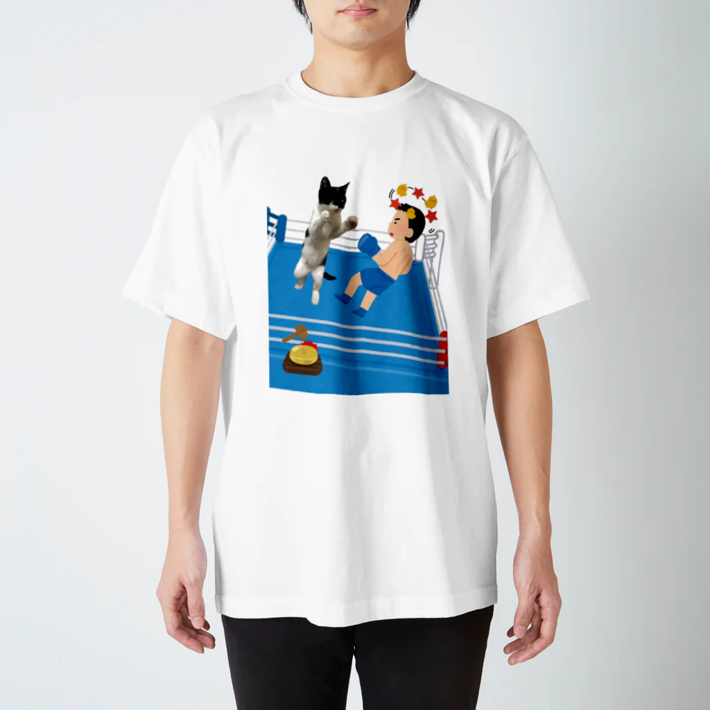 みくせんせのボクサー猫 スタンダードTシャツ