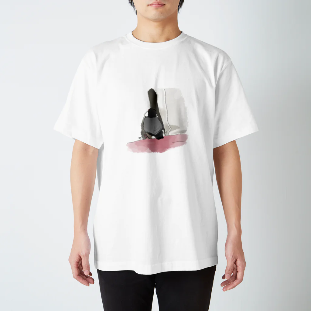 calcalの奥が気になる桜文鳥 スタンダードTシャツ