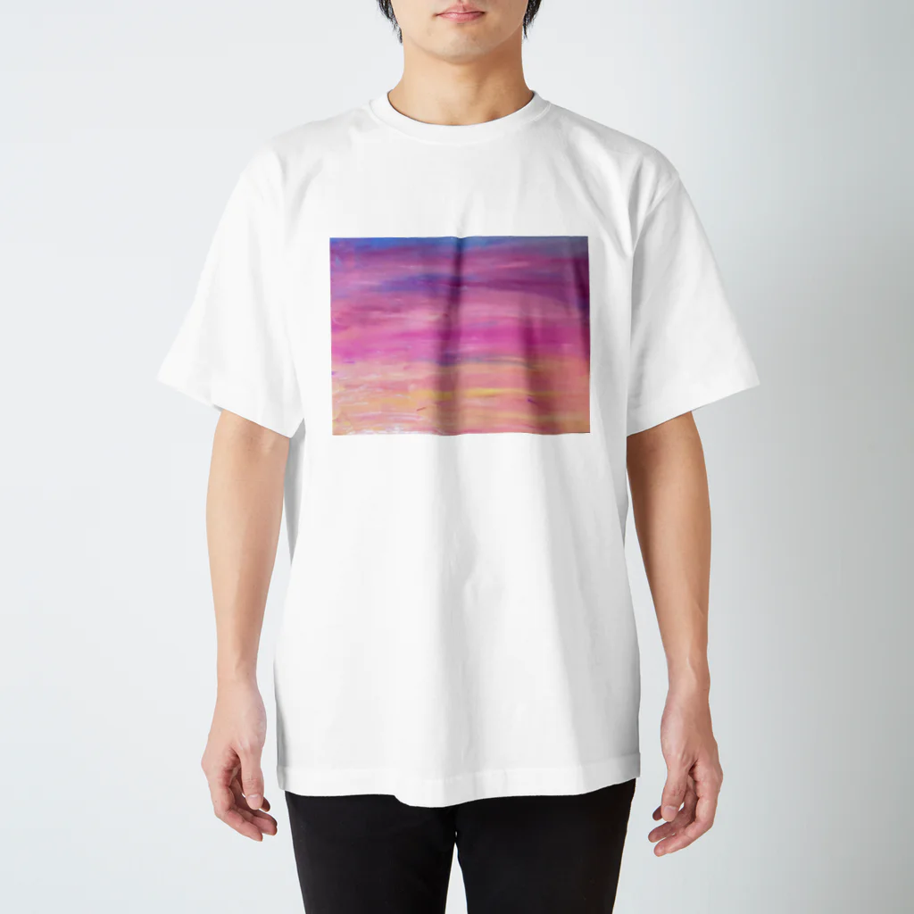 せきね まりのの夕焼け絵の具パープル Regular Fit T-Shirt