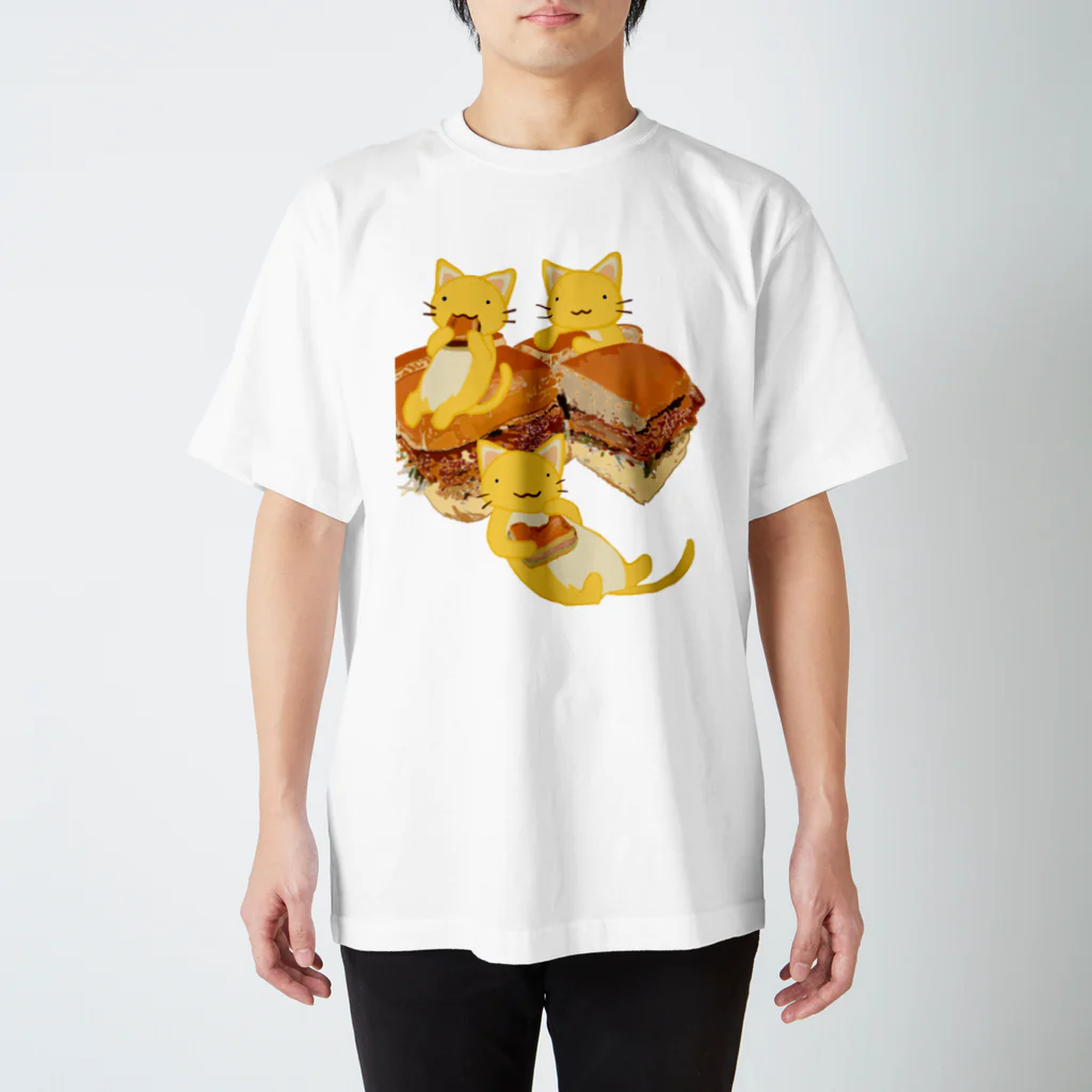 きねこやのきねこカツサンド スタンダードTシャツ