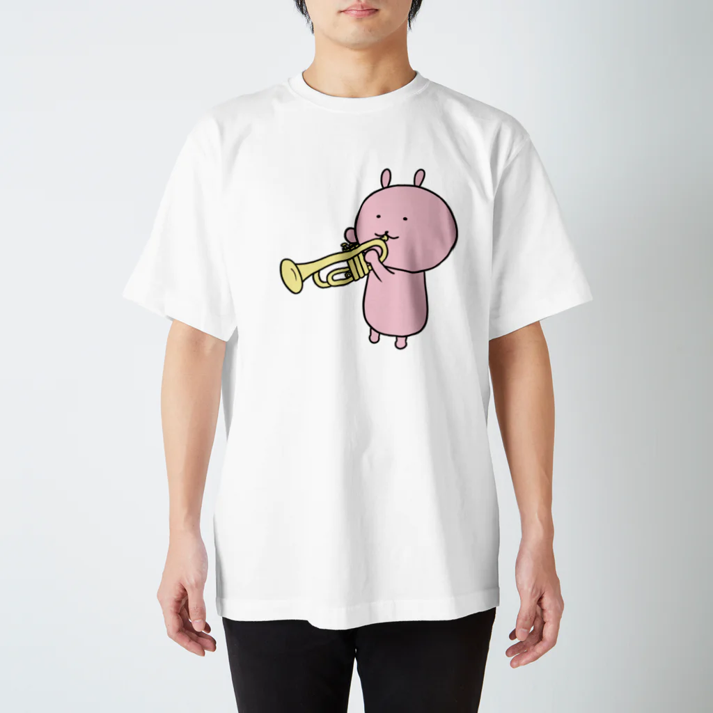 ゆずぽろの昼休みのトランペットを吹くゆずぽろ(大きめイラストver) Regular Fit T-Shirt