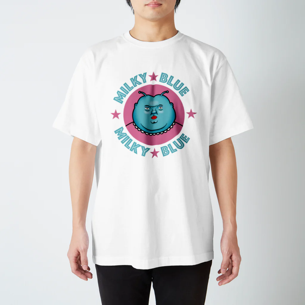 ミルキー☆ブルーSHOPのVtuber ミルキーブルー公式デザイン Regular Fit T-Shirt