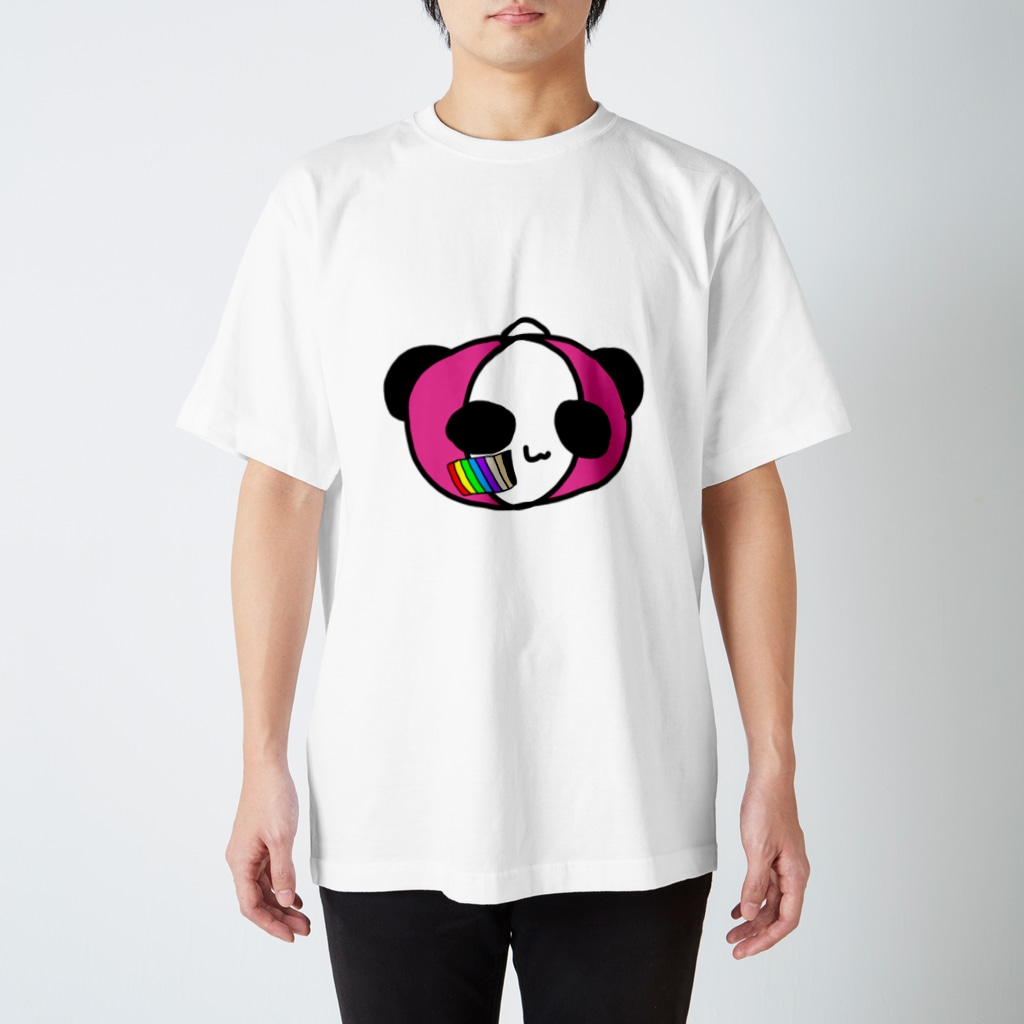 248-nijiya-のレインボーペイントぱんこちゃん Regular Fit T-Shirt